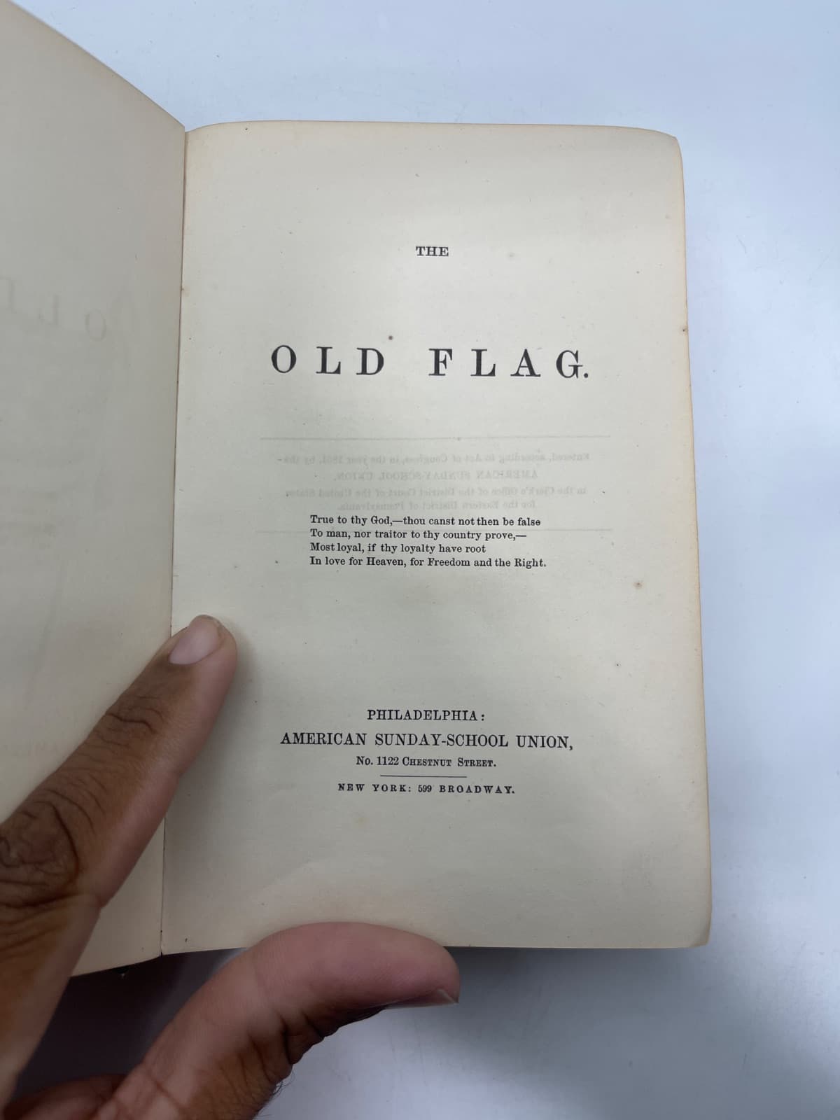 The Old Flag - 1864 - ANTIQUE - title page