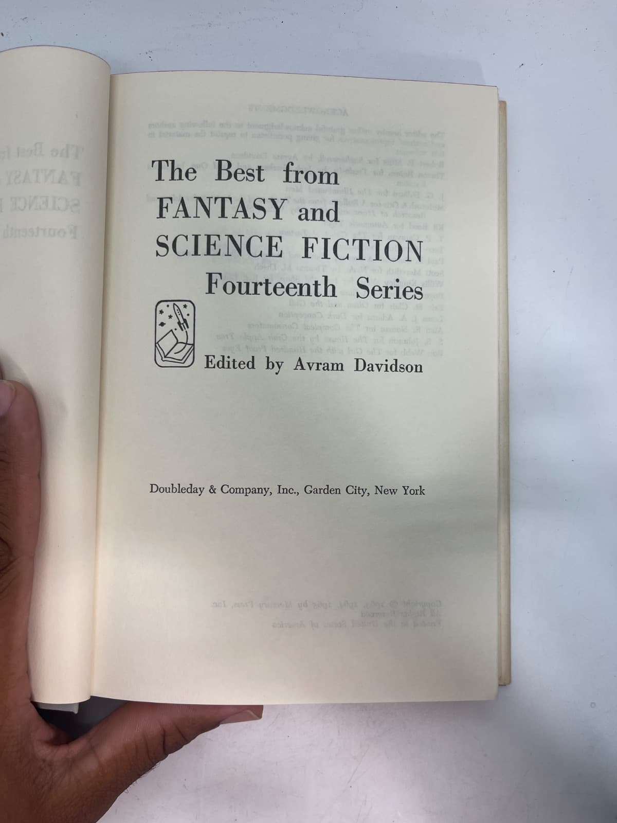 The Best from Fantasy and Science Fiction: Fourteenth Series - 1965 by Avram Davidson - title page