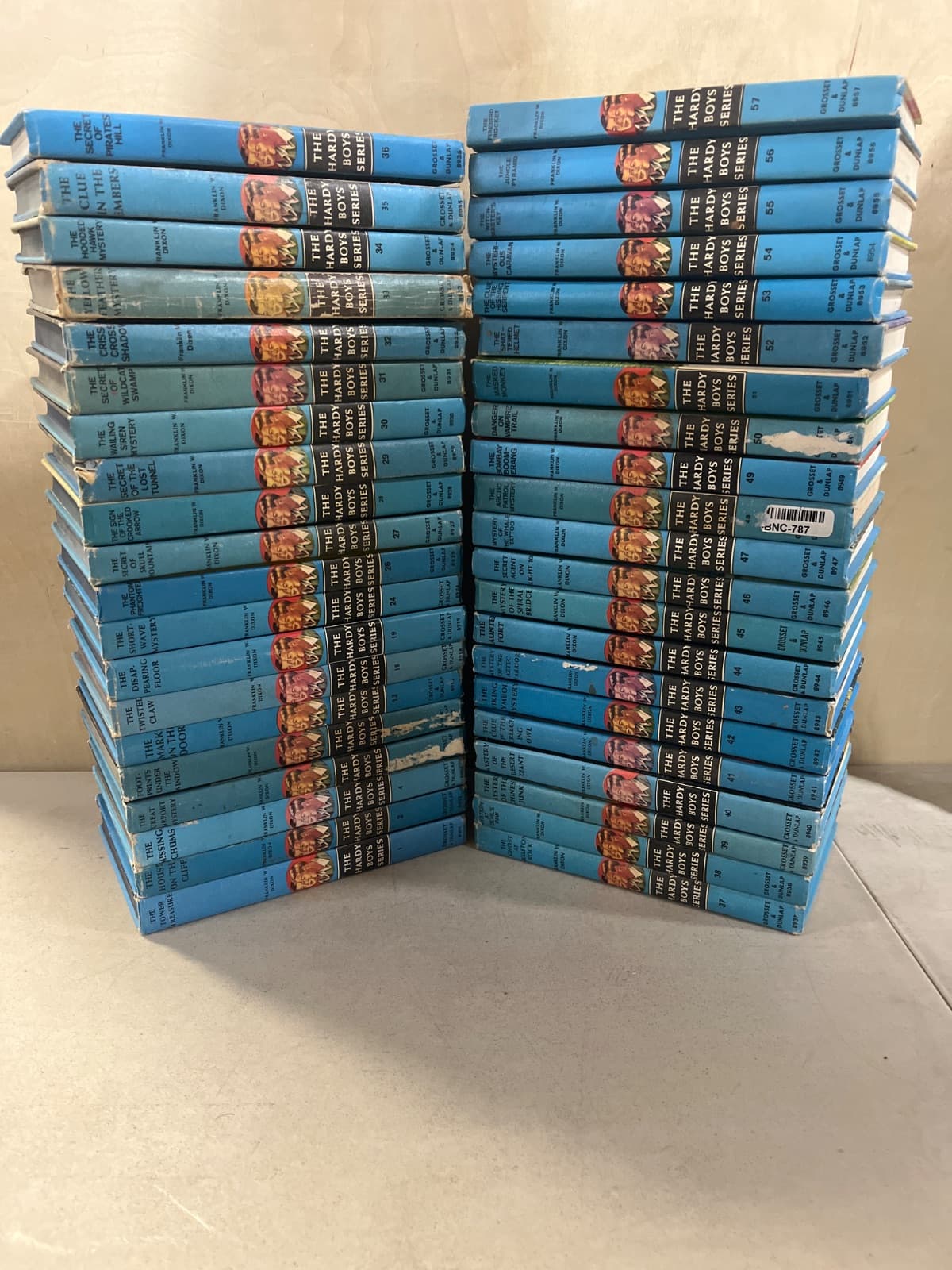 The Hardy Boys Series Matte Blue Vintage Covers - Mixed Lot of 41 by Franklin W. Dixon - front cover