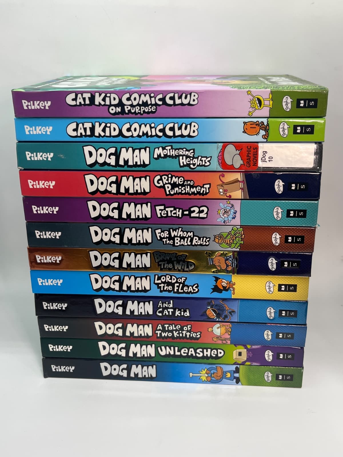 Dav Pilkey Lot of 12 - Dog Man 1-10 PLUS 2 Cat Kid Books  by Dav Pilkey - front cover