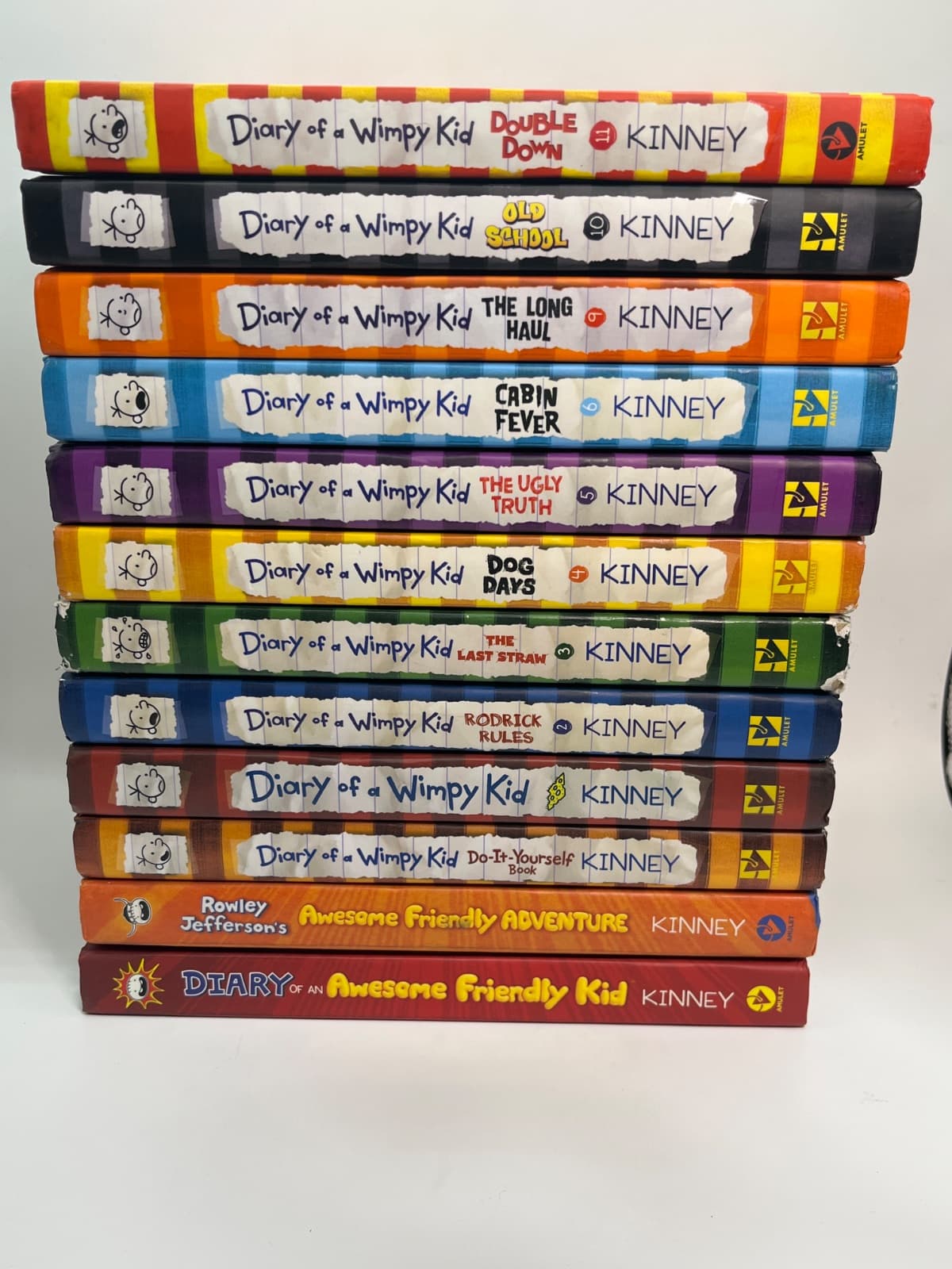 Jeff Kinney Mixed Lot of 12 - Diary of a Wimpy Kid and Awesome Friendly Kid  by Jeff Kinney - front cover