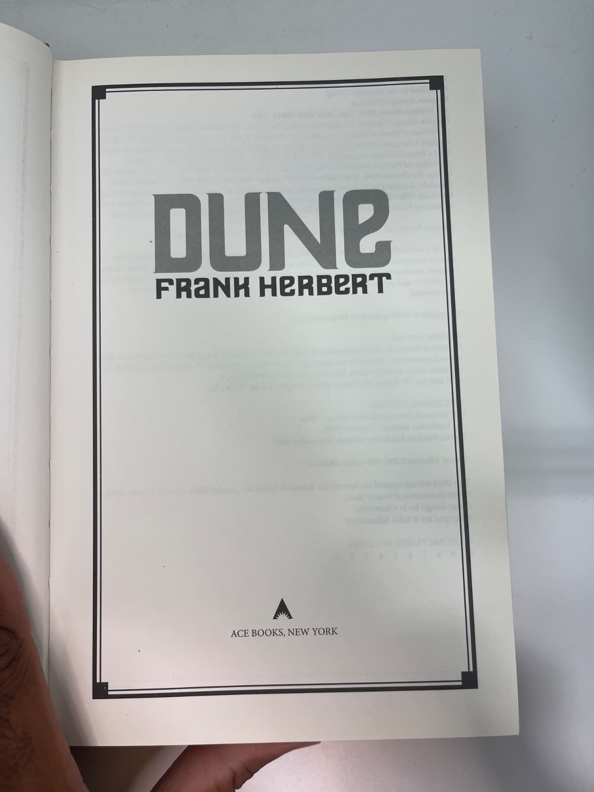 Dune by Frank Herbert - title page