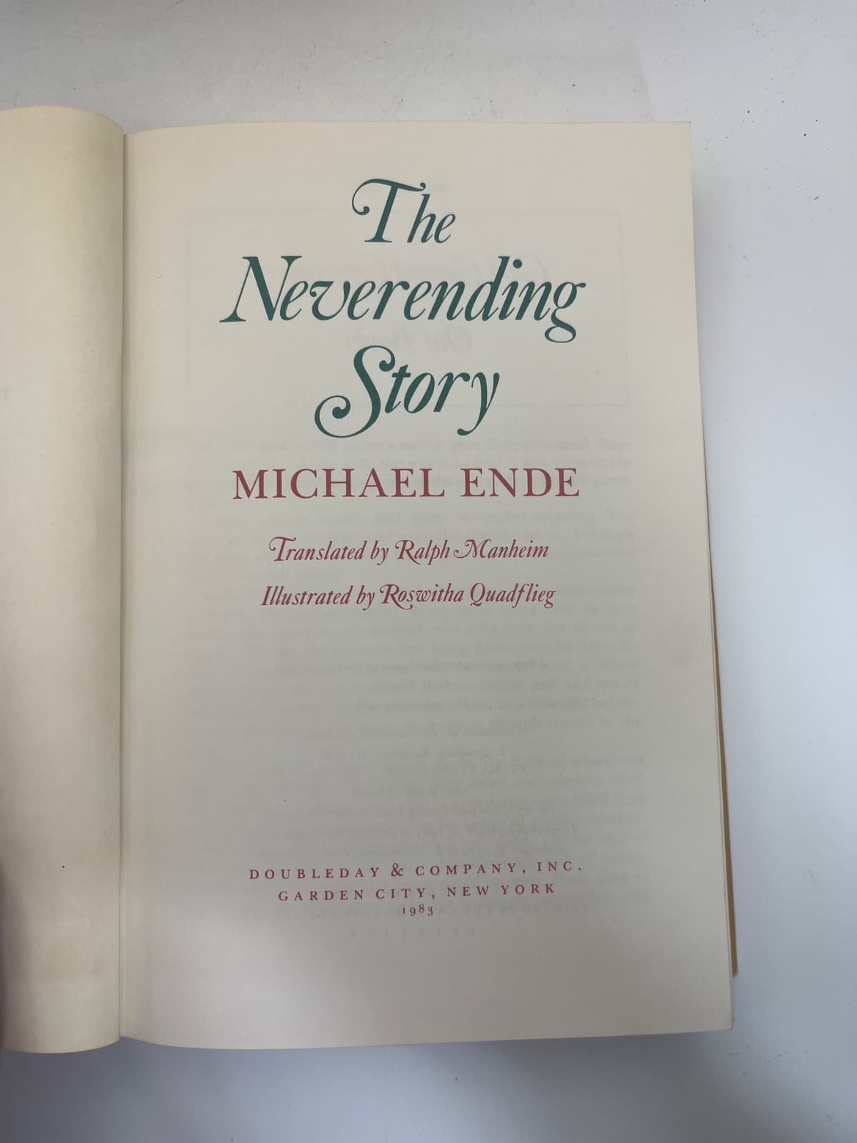 The Neverending Story by Michael Ende - title page