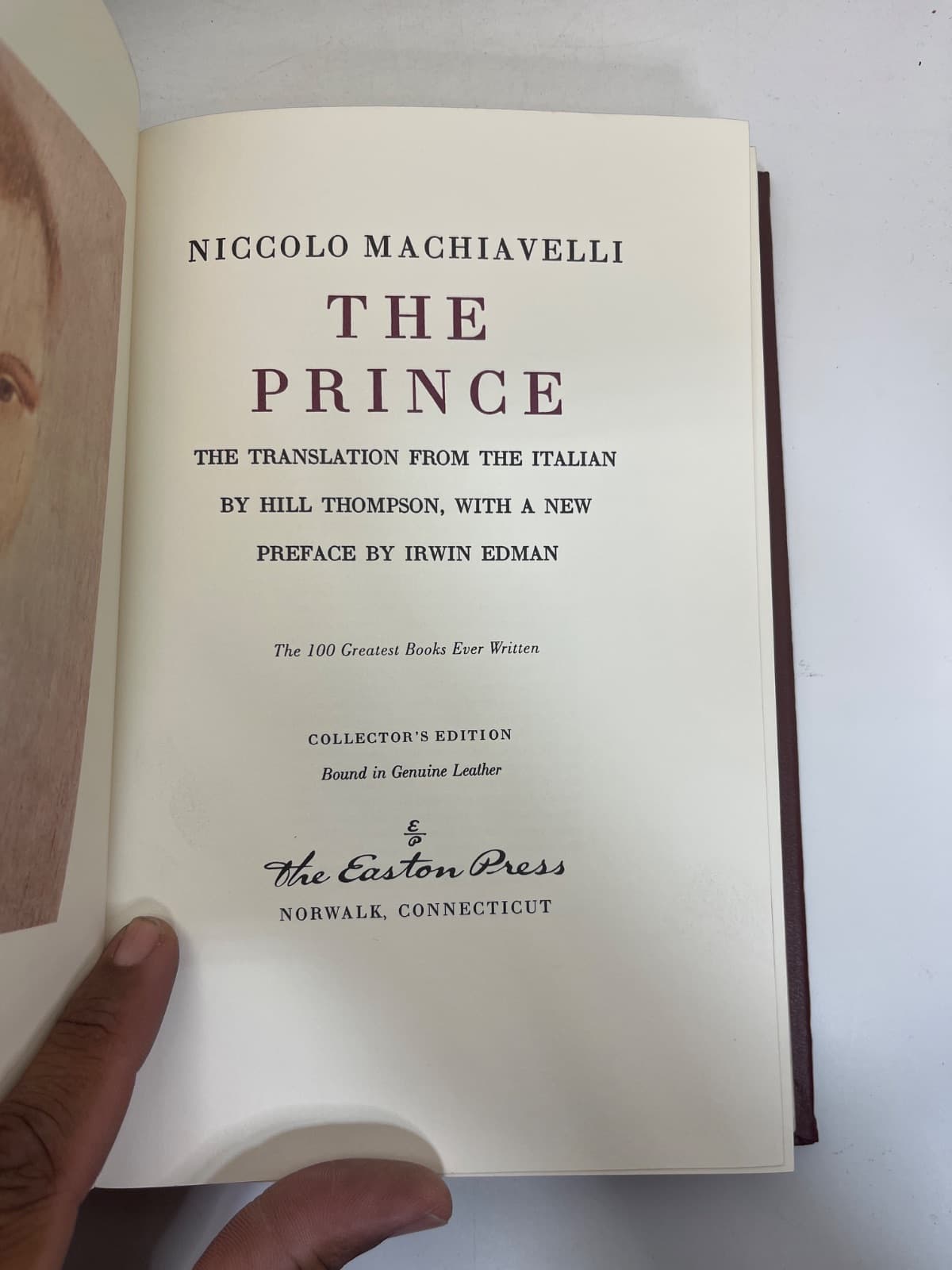 The Prince - Easton Press by Niccolo Machiavelli - title page