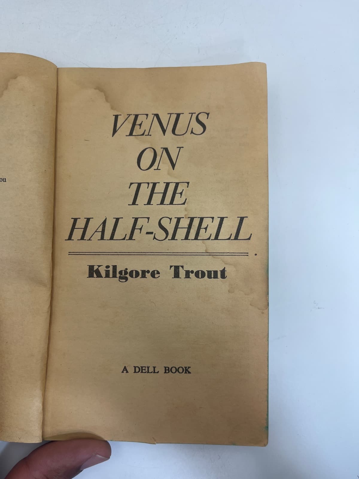 Venus on the Half-Shell - 1975 - WATER DAMAGE  by Kilgore Trout - title page
