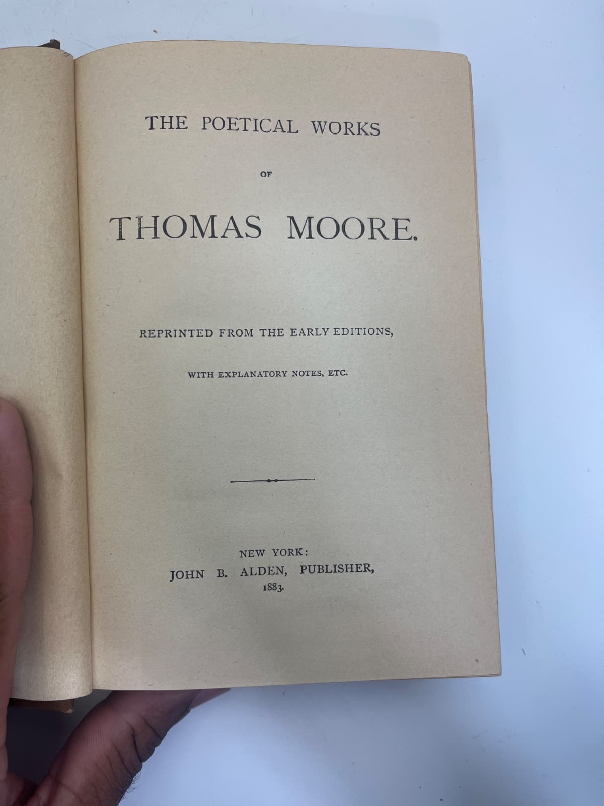 The Poetical Works of Thomas Moore by Thomas Moore - title page