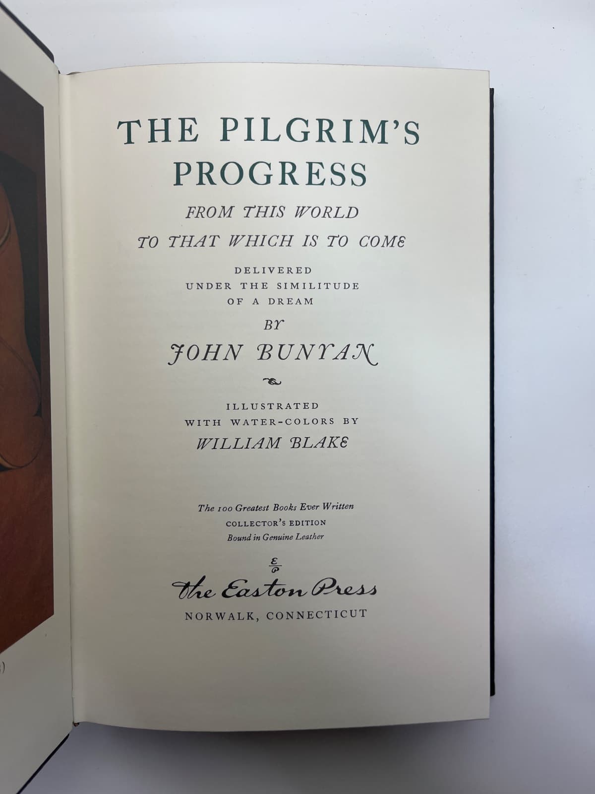 The Pilgrim's Progress - Easton Press by John Bunyan - title page