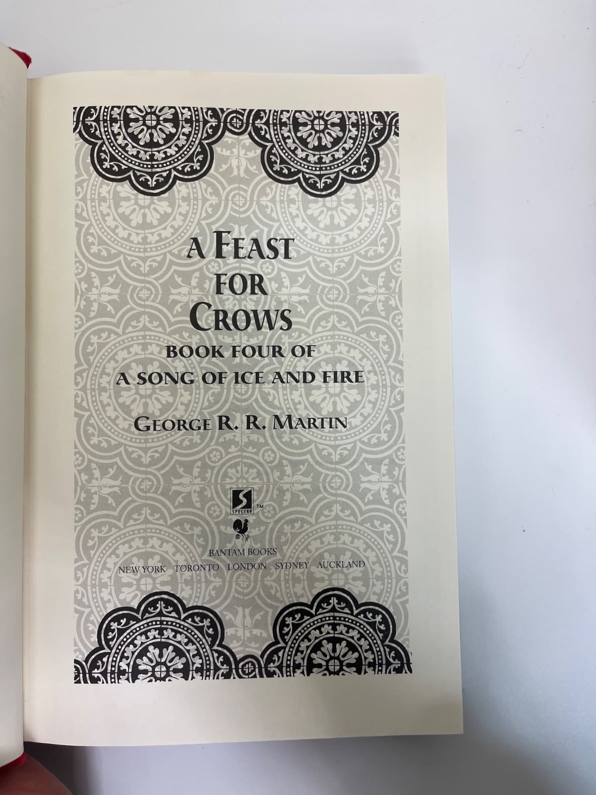A Feast for Crows - 1st Edition, 1st Printing - 2005 by George R. R. Martin - title page