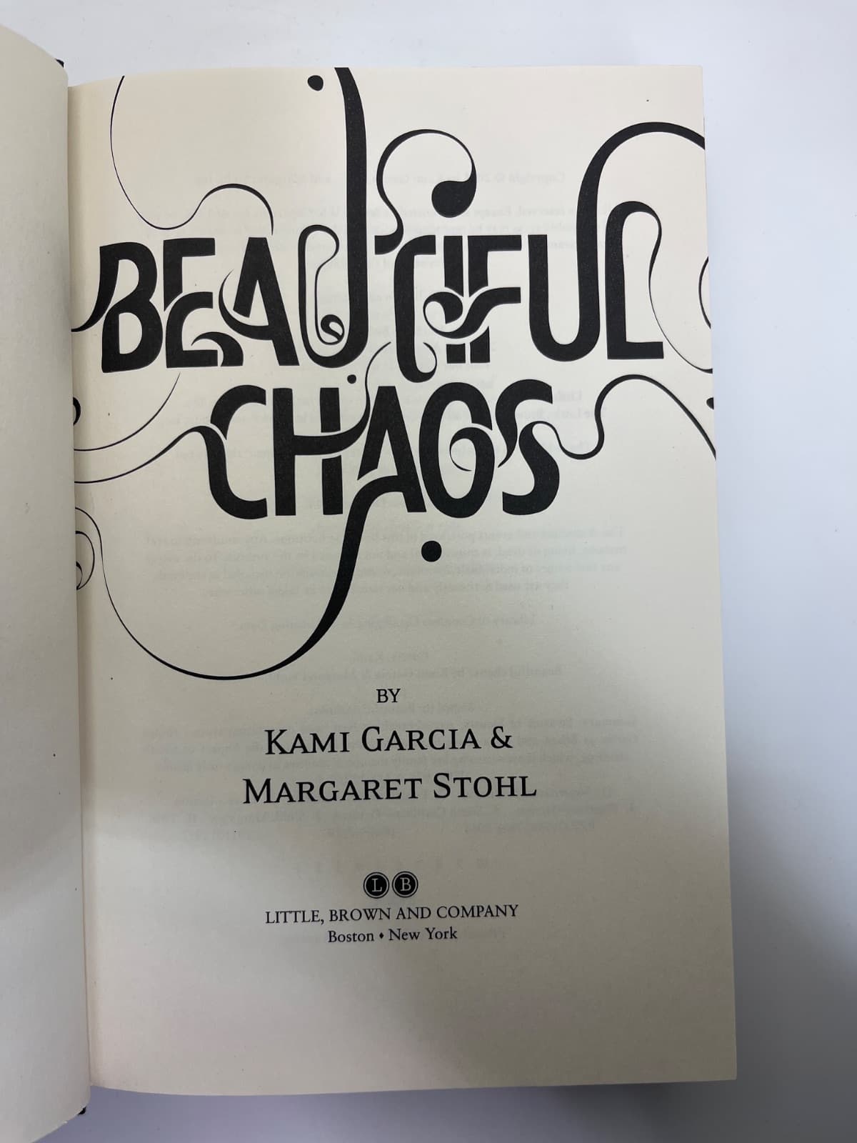 Beautiful Chaos by Kami Garcia & Margaret Stohl - title page