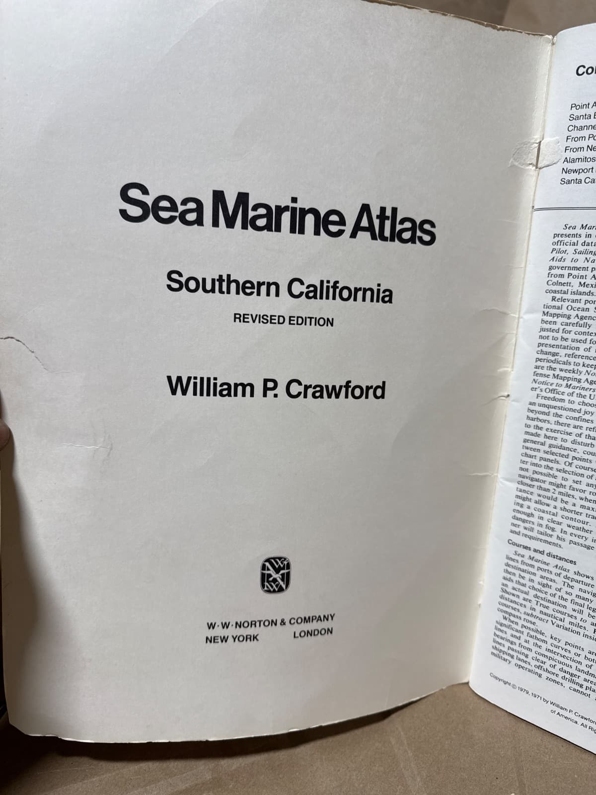Sea Marine Atlas: Southern California by William P. Crawford - title page