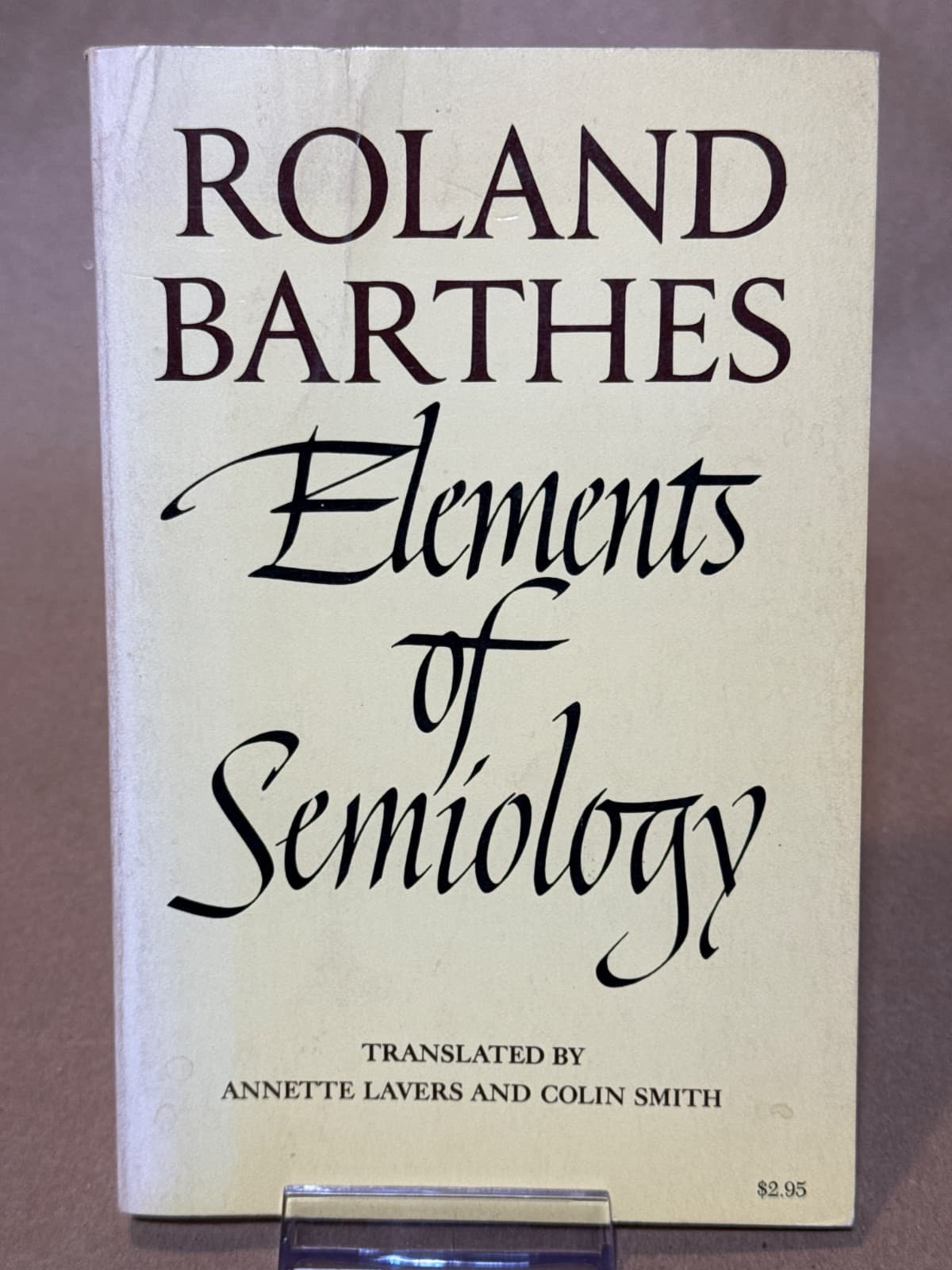 Elements of Semiology by Roland Barthes - front cover
