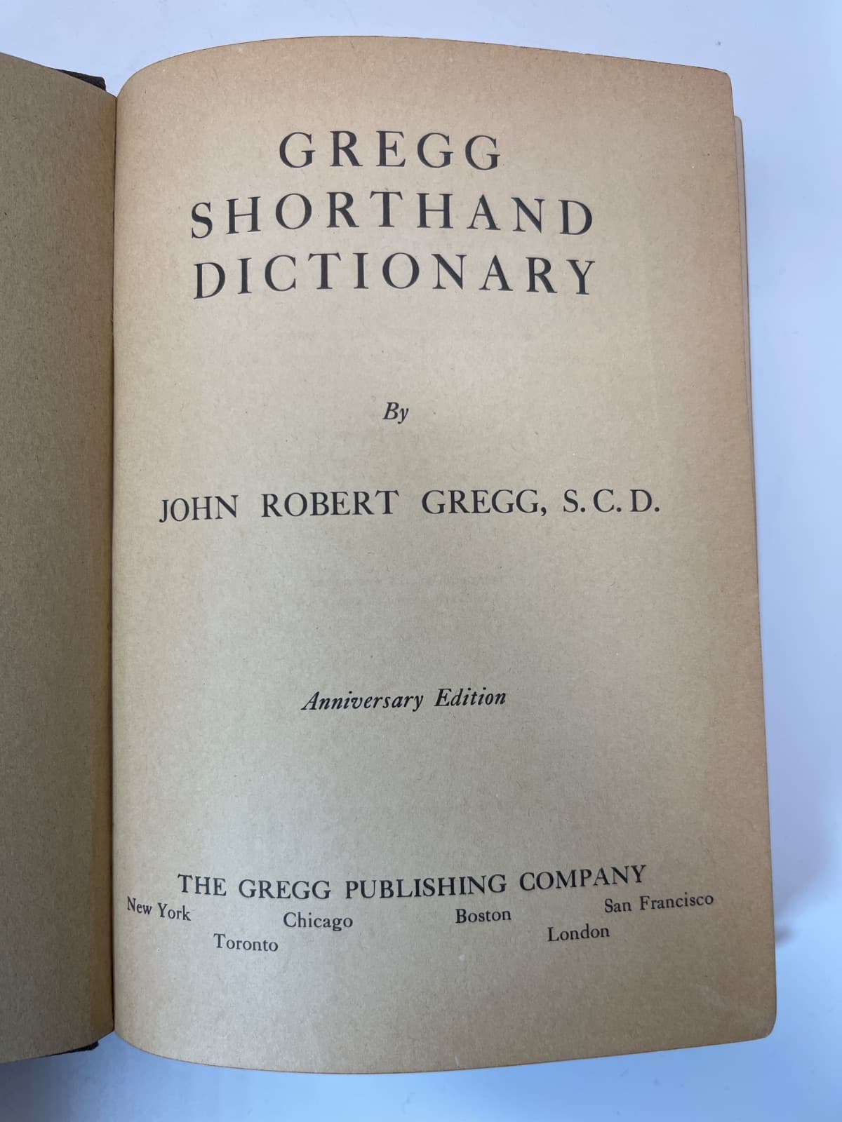 Gregg Shorthand Dictionary by John Robert Gregg - title page