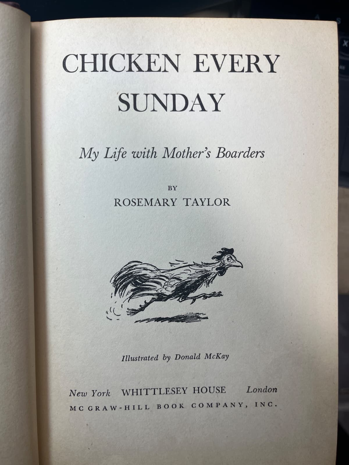 Chicken Every Sunday - SIGNED  by Rosemary Taylor - title page