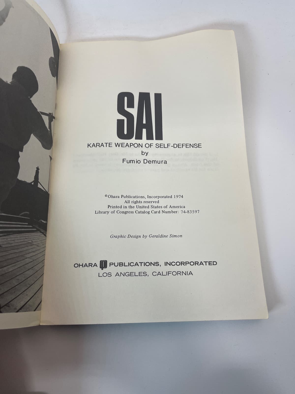 SAI: Karate Weapon of Self-Defense by Fumio Demura - title page