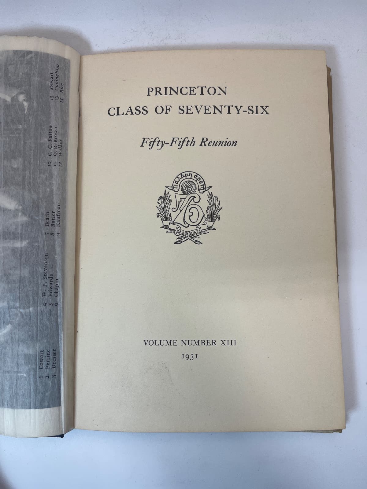 Princeton Class of Seventy-Six(Class of 1876) - 55th Reunion  by Princeton - title page