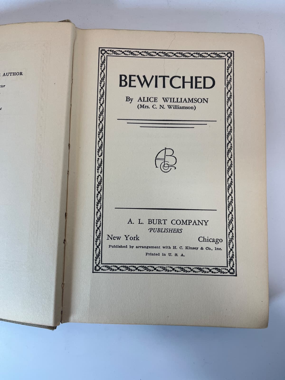 Bewitched by Alice Williamson - title page