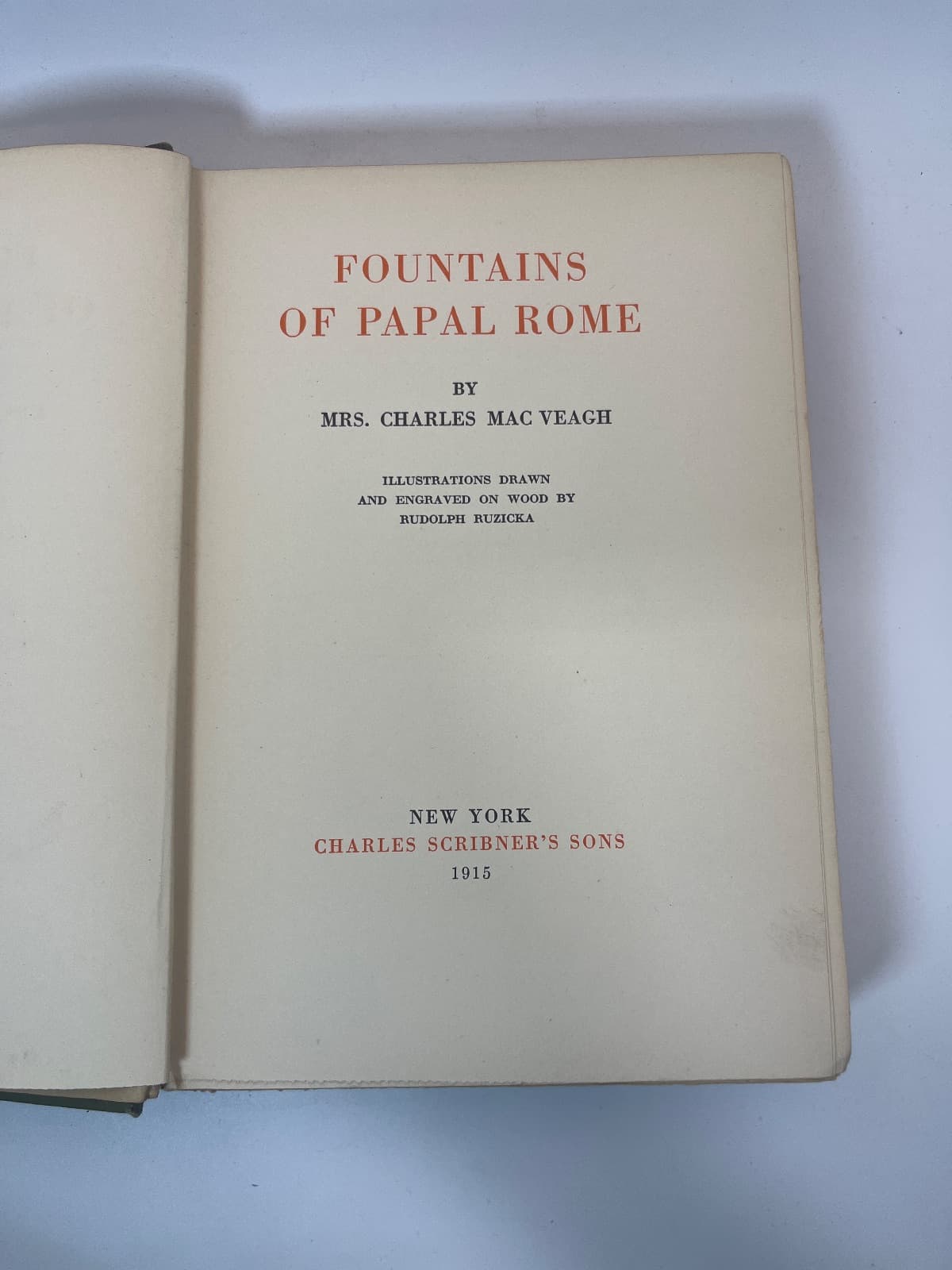 Fountains of Papal Rome by Mrs. Charles Mac Veagh - title page