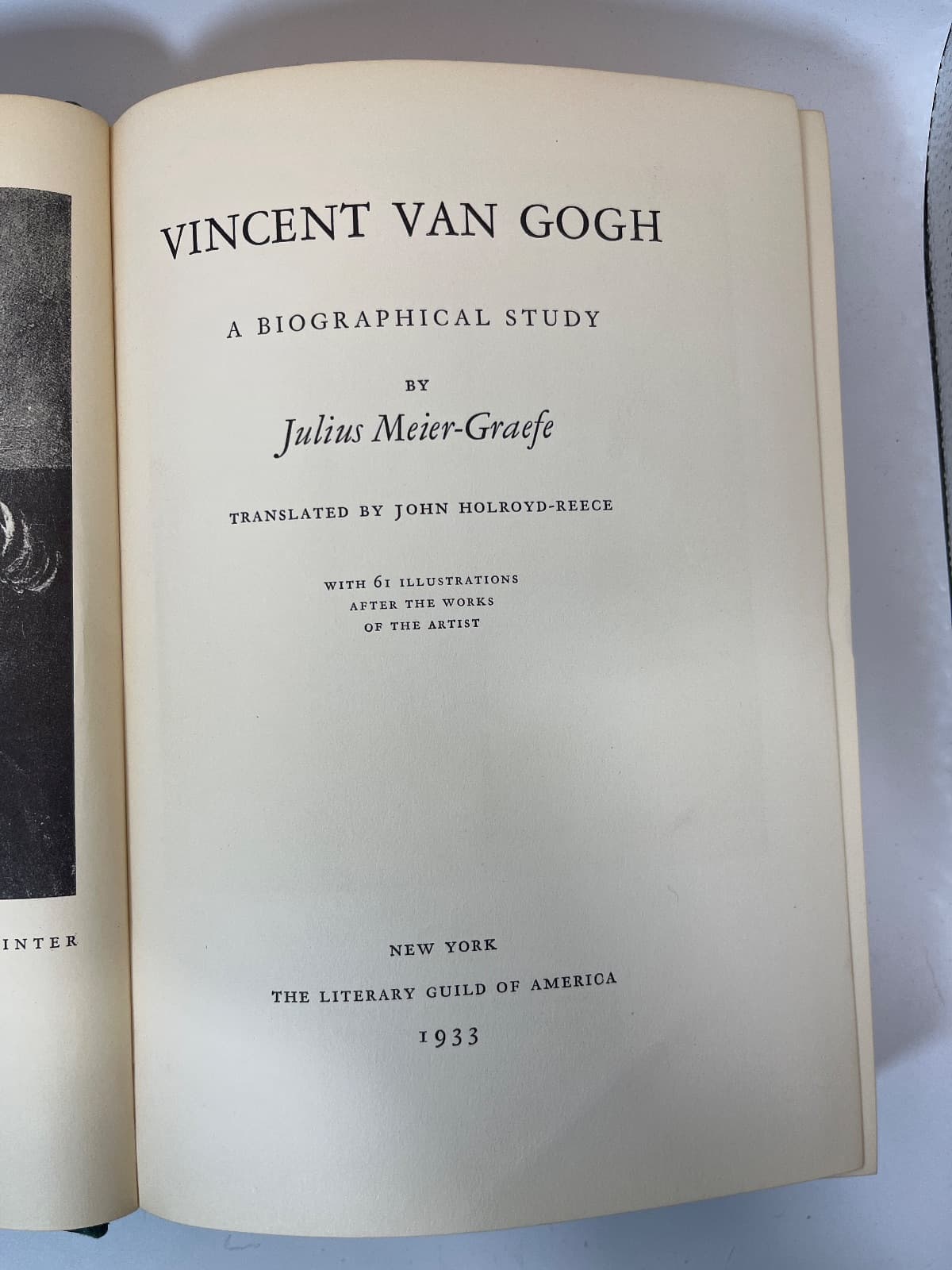 Vincent Van Gogh: A Biographical Study by Julius Meier-Graefe - title page