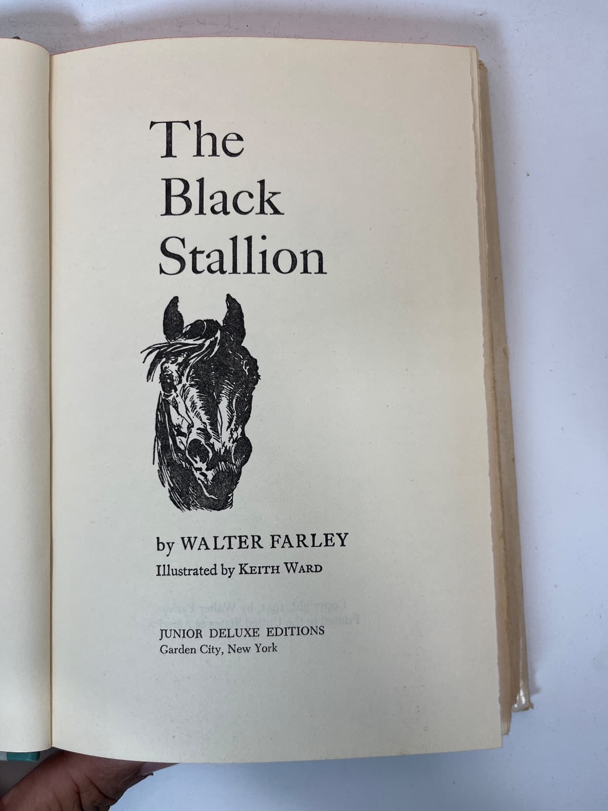 The Black Stallion - Book Club Edition  by Walter Farley - title page