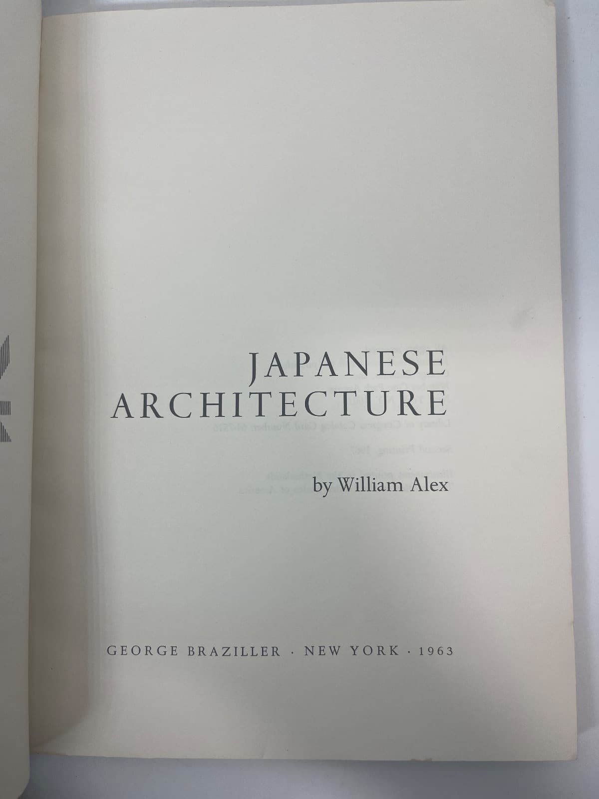 Japanese Architecture by William Alex - title page