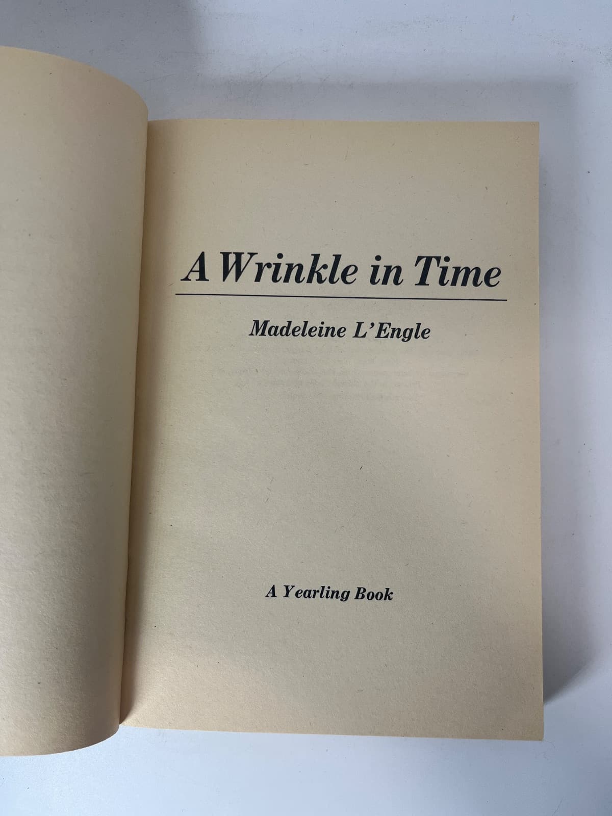 A Wrinkle in Time by Madeleine L'Engle - title page
