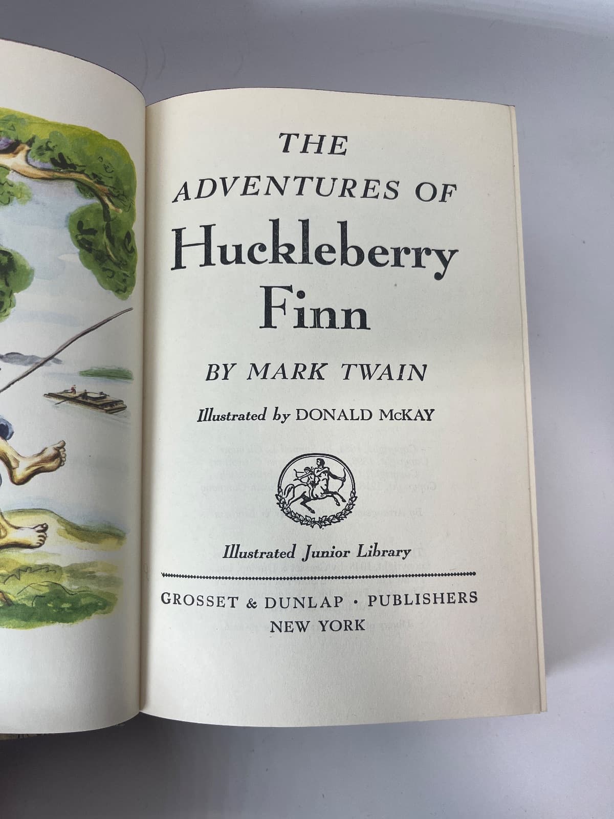 The Adventures of Huckleberry Finn - Illustrated Junior Library  by Mark Twain - title page