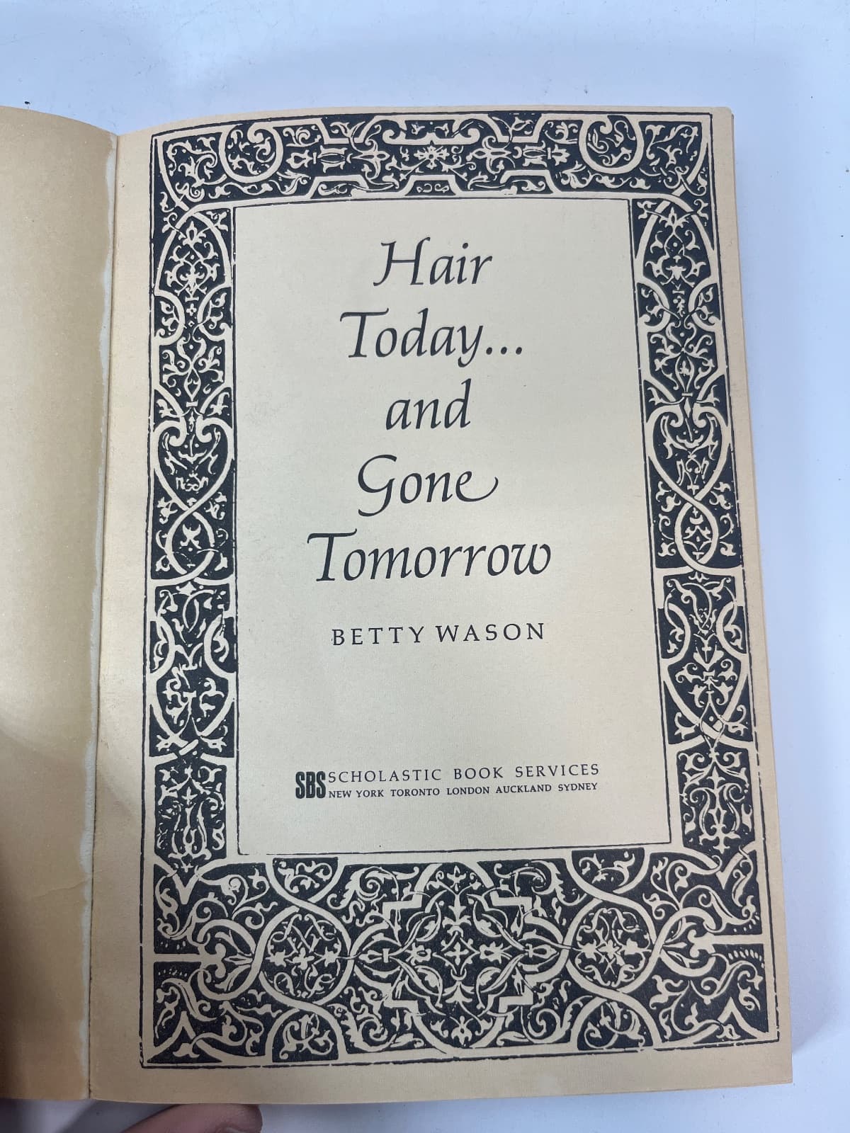 Hair Today...and Gone Tomorrow! by Betty Wason - title page