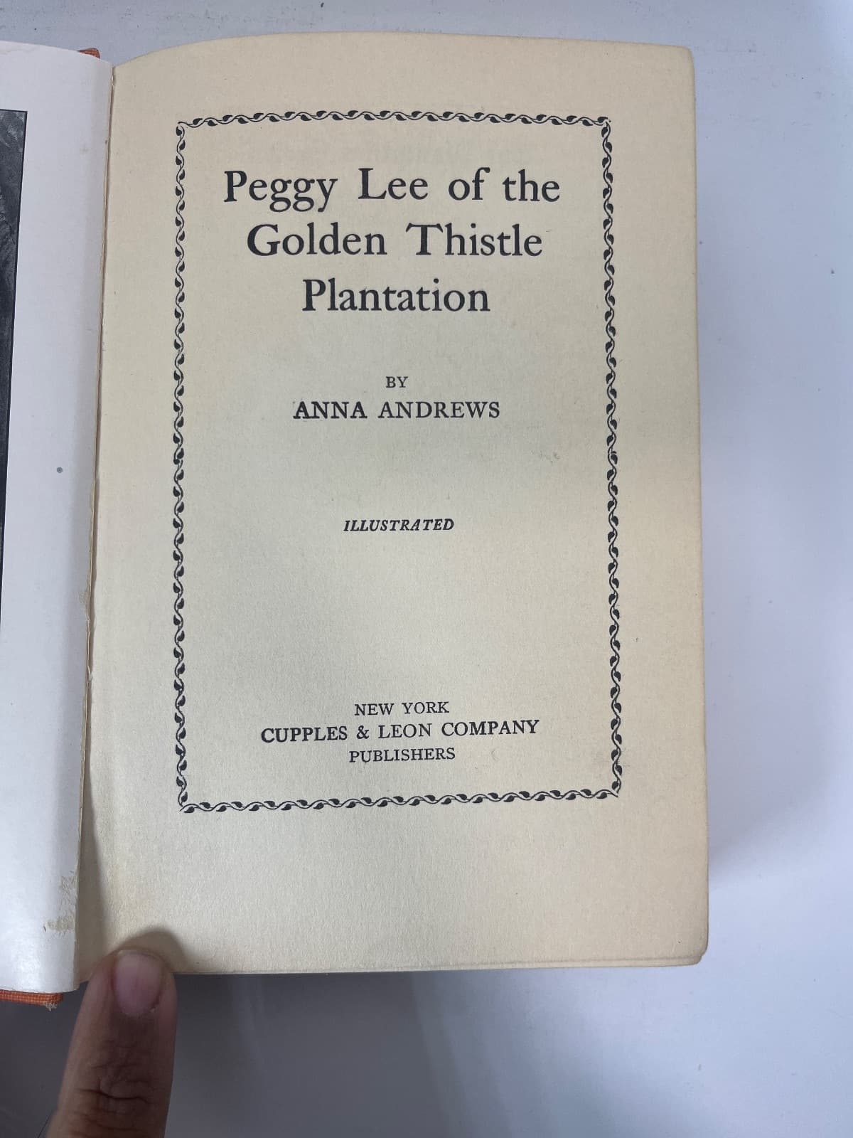 Peggy Lee of the Golden Thistle Plantation by Anna Andrews - title page