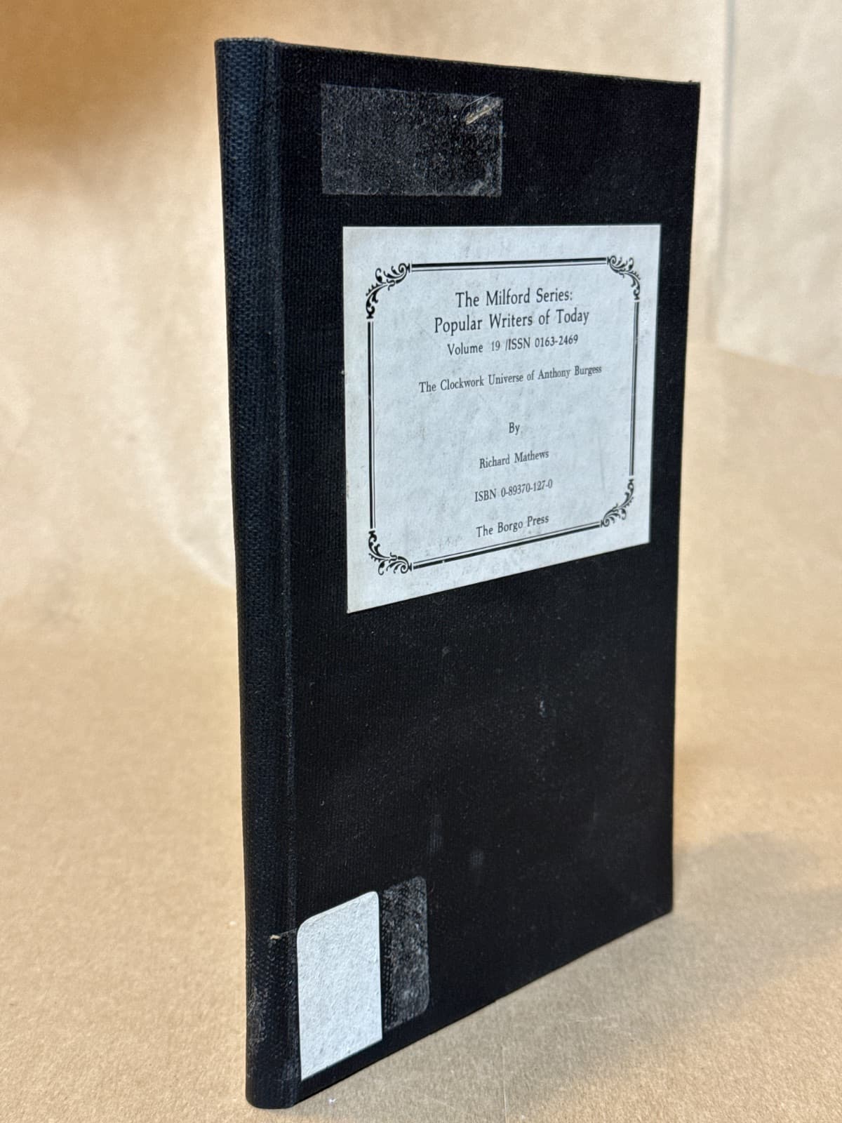 The Clockwork Universe of Anthony Burgess by Richard Mathews - quarter view showing binding condition