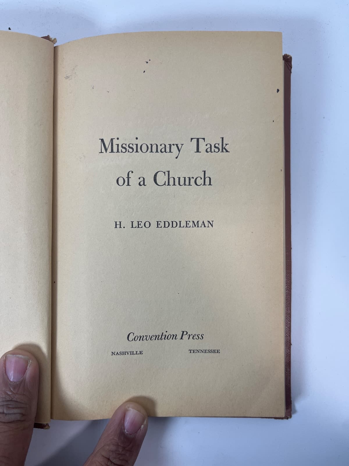 Missionary Task of a Church by H. Leo Eddleman - title page