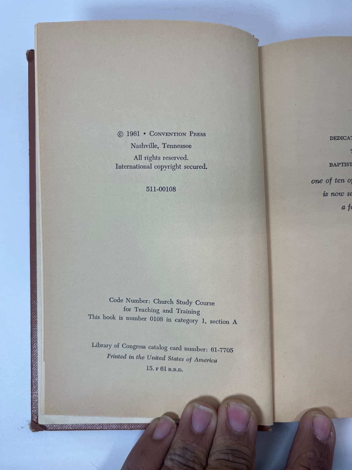 Missionary Task of a Church by H. Leo Eddleman - copyright page showing unknown details
