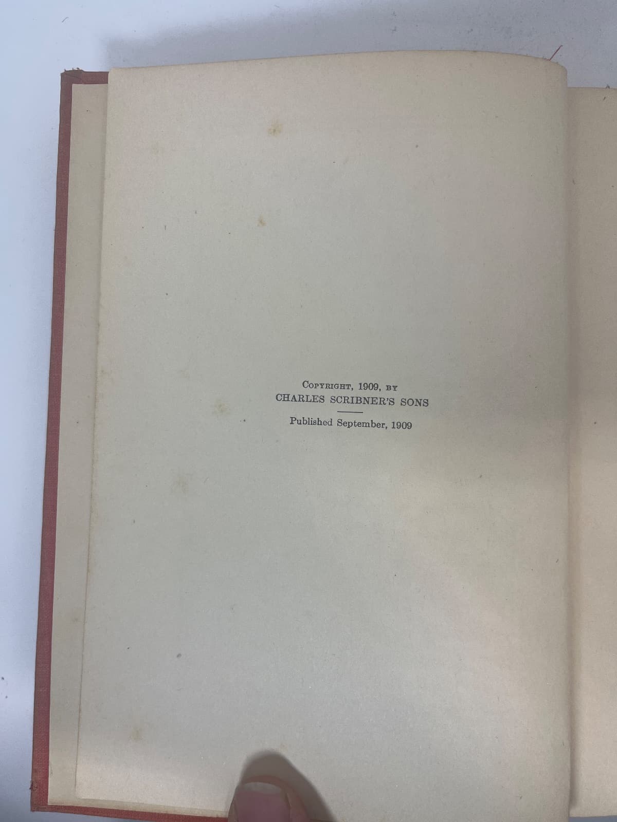 Mr. Justice Raffles by E. W. Hornung - copyright page showing 1909 details