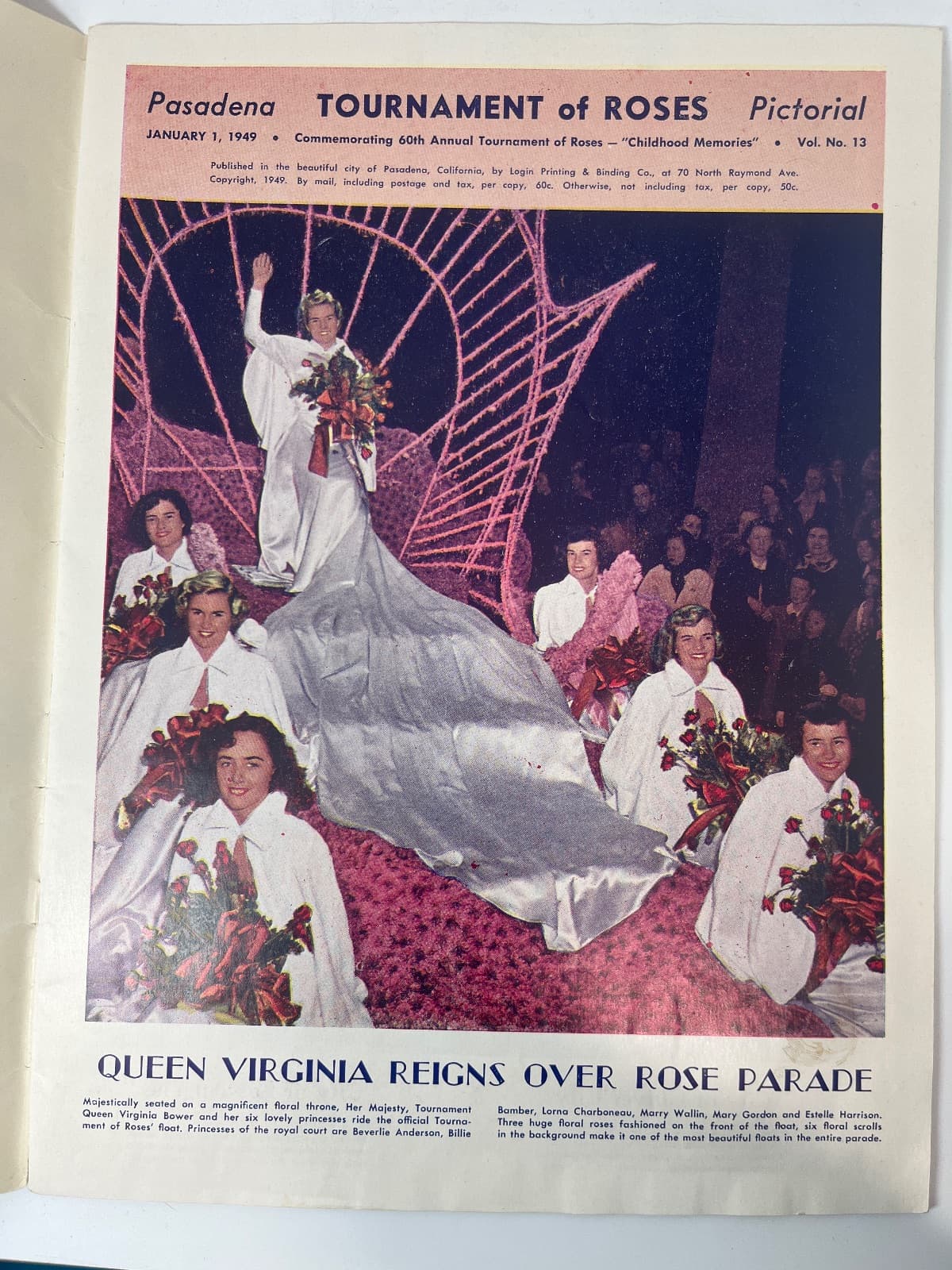 Pasadena Tournament of Roses Pictorial - 1949 - additional view