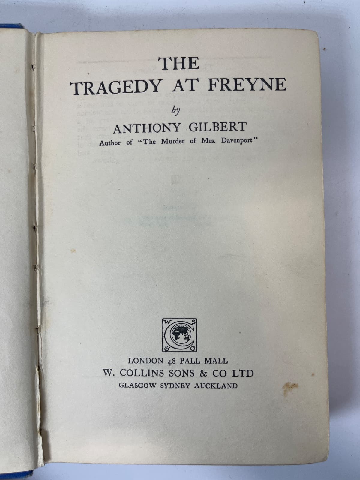 The Tragedy at Freyne by Anthony Gilbert - title page