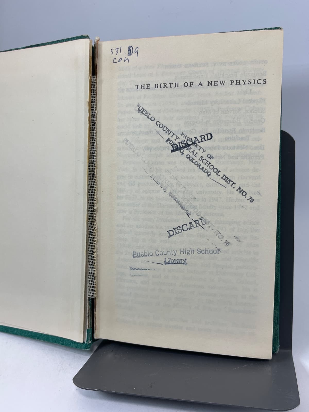 The Birth of a New Physics by I. Bernard Cohen - additional view