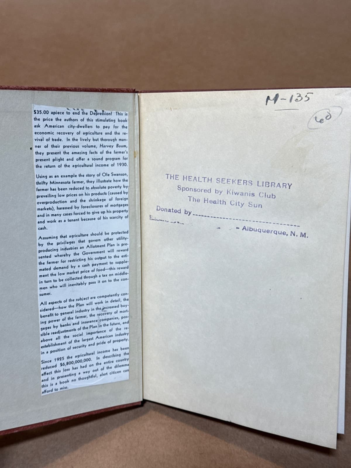 Voluntary Allotment: Planned Production in American Agriculture by Edward S. Mead, Ph.D. and Bernhard Ostrolenk, Ph.D. - additional view