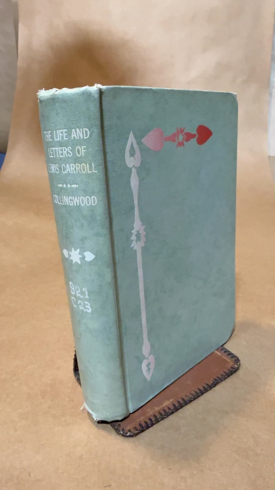 The Life and Letters of Lewis Carroll by Stuart Dodgson Collingwood - quarter view showing binding condition
