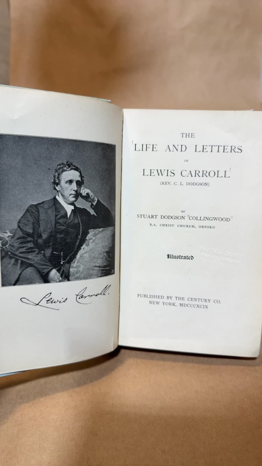 The Life and Letters of Lewis Carroll by Stuart Dodgson Collingwood - title page