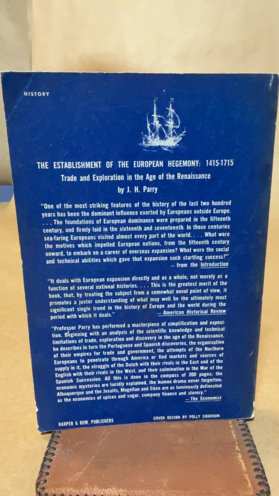 The Establishment of the European Hegemony: 1415-1715 by J. H. Parry - additional view