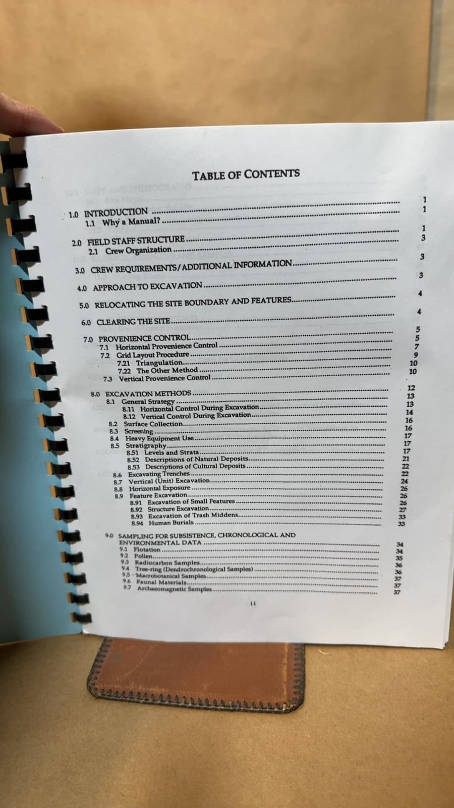 Navajo Mountain Road Archaelogical Project FIELD MANUAL by Jim Huffman - title page
