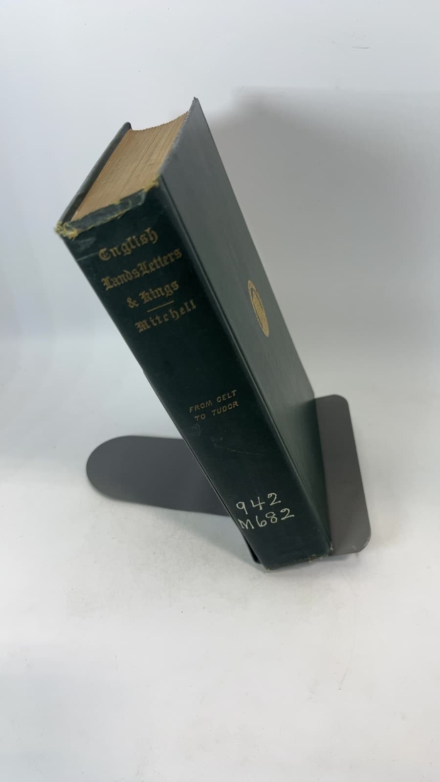 English Lands Letters and Kings: From Celt to Tudor by Donald G. Mitchell - quarter view showing binding condition
