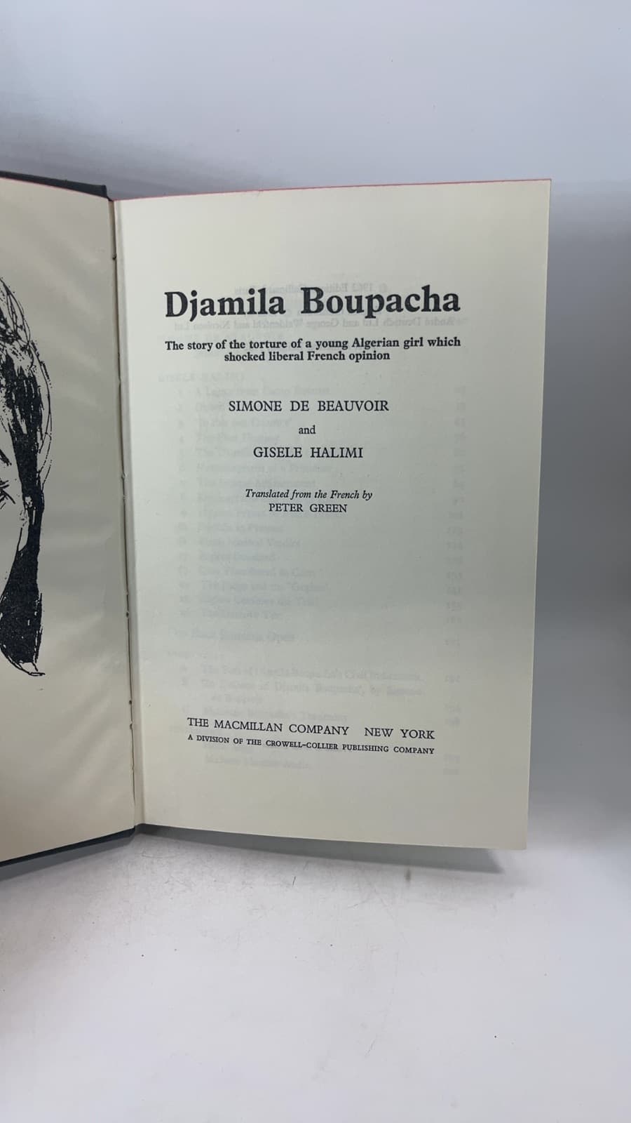 Djamila Boupacha by Simone de Beauvoir and Gisele Halimi - title page