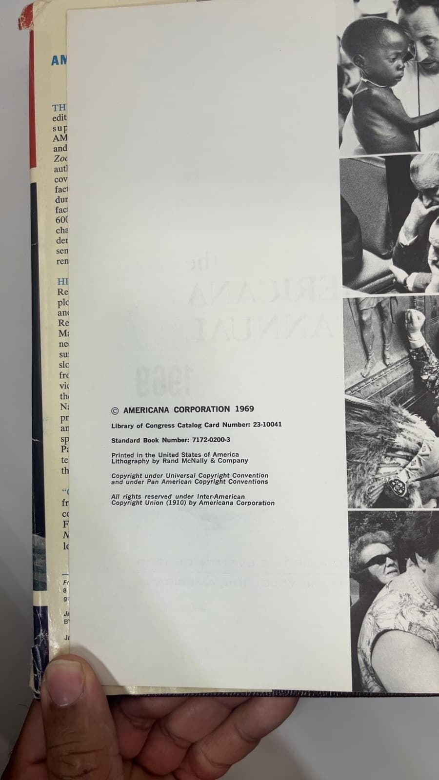 The Americana Annual 1969 - copyright page showing 1969 details