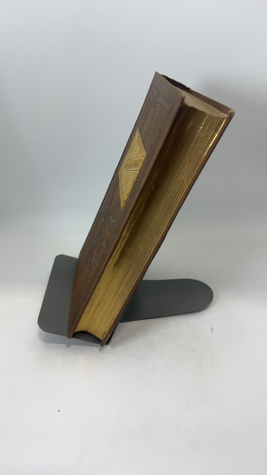 The Poetical Works of Elizabeth Barrett Browning by Elizabeth Barrett Browning - quarter view showing binding condition