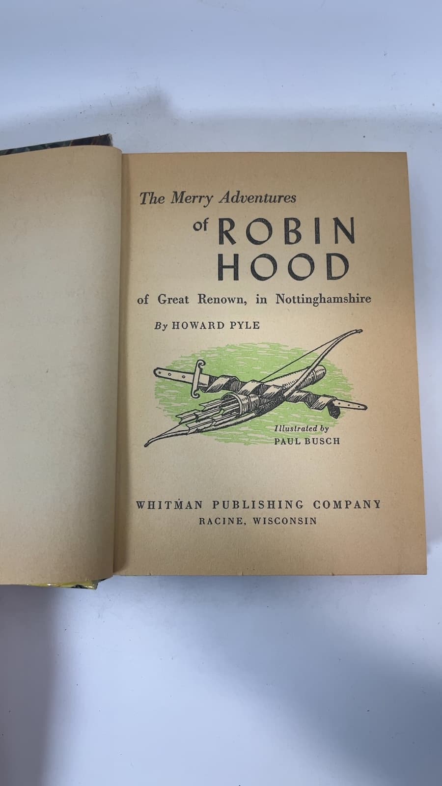 The Merry Adventures of Robin Hood of Great Renown, in Nottinghamshire by Howard Pyle - title page