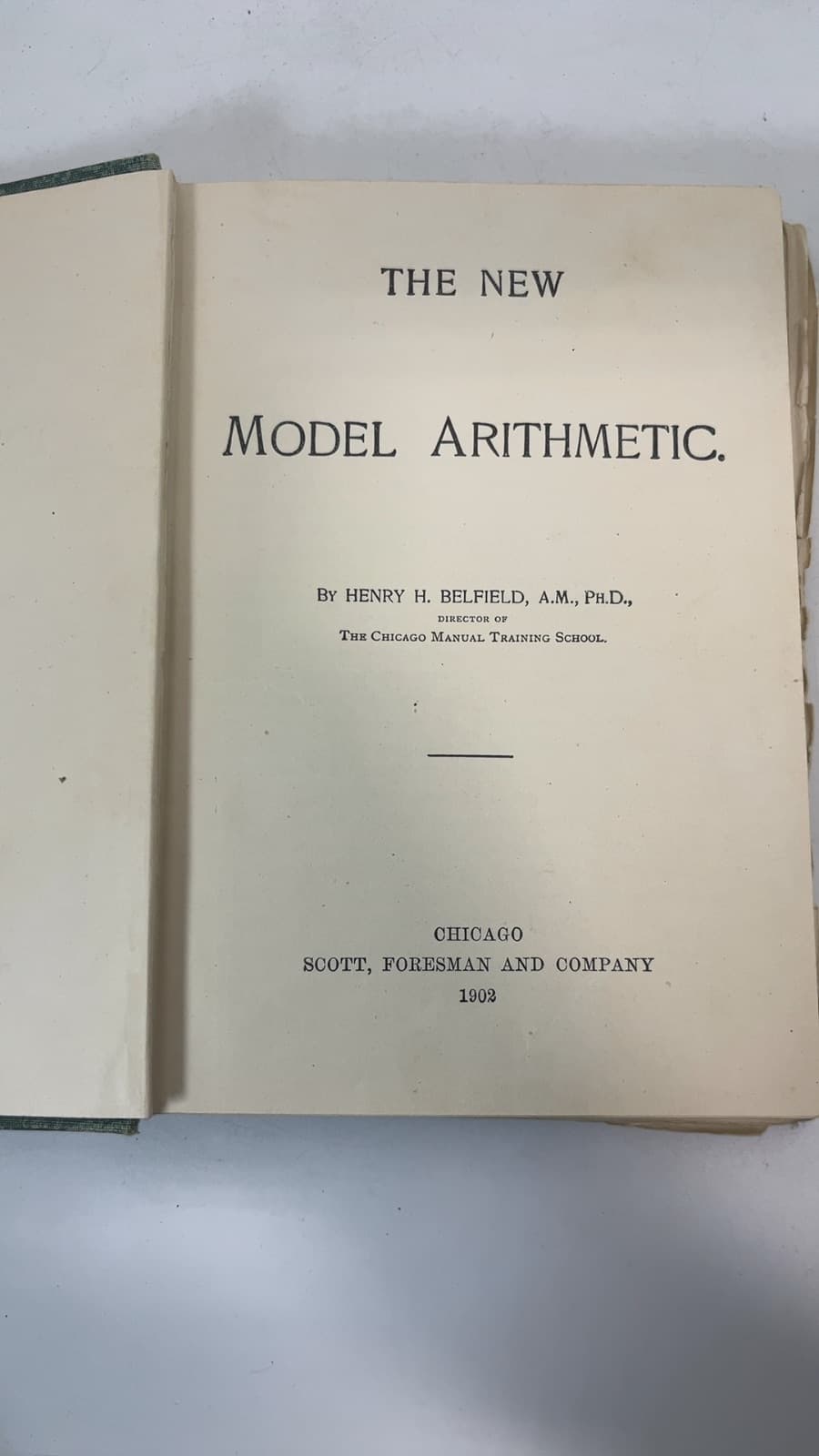 The New Model Arithmetic by Henry H. Belfield - title page