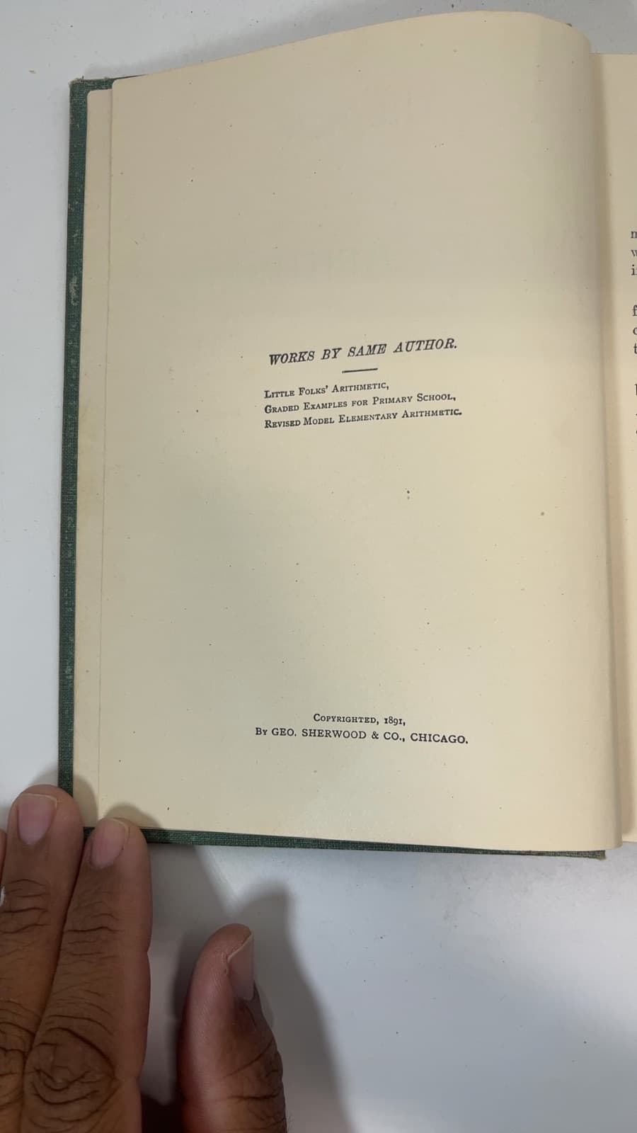 The New Model Arithmetic by Henry H. Belfield - copyright page showing 1902 details