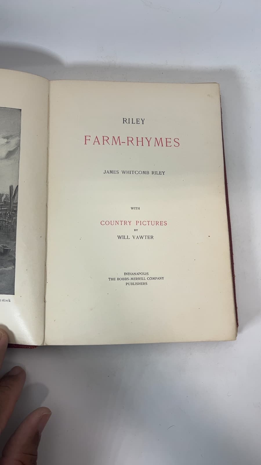 Riley Farm-Rhymes by James Whitcomb Riley - title page