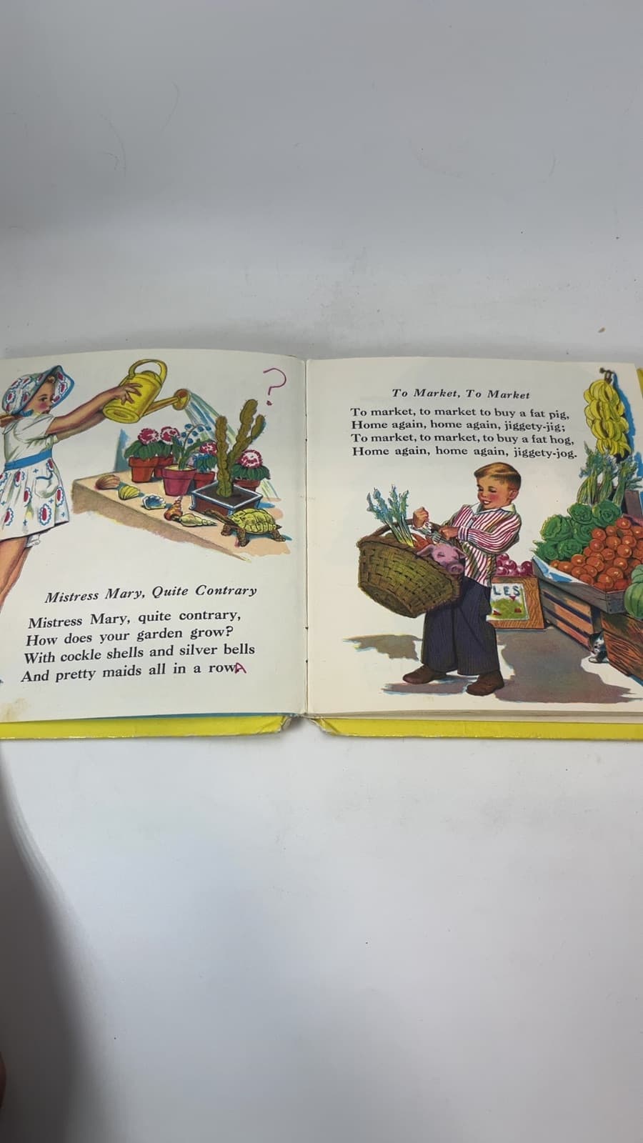 Nursery Rhymes - copyright page showing 1945 details