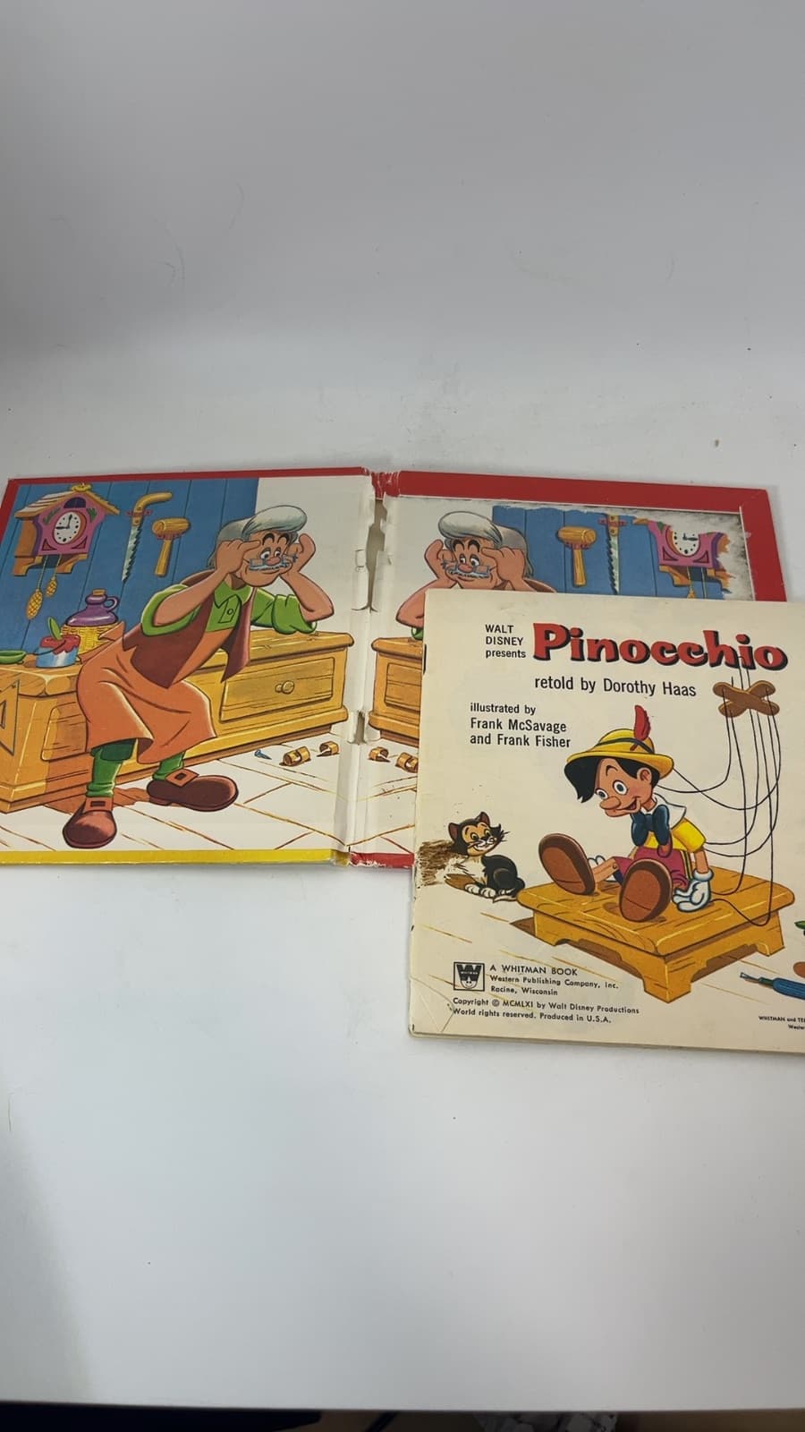 Pinocchio by Dorothy Haas - copyright page showing 1961 details